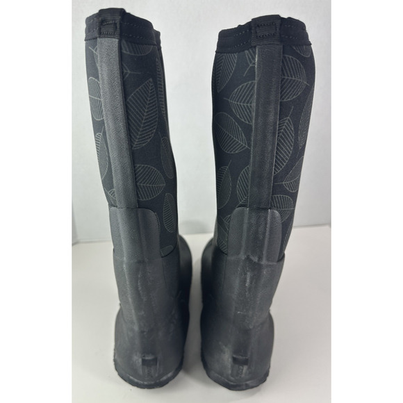 Bogs Neo Tech CRVR TL Leafy Print Black Rain Boots Waterproof Women's Size 11 - Picture 6 of 16
